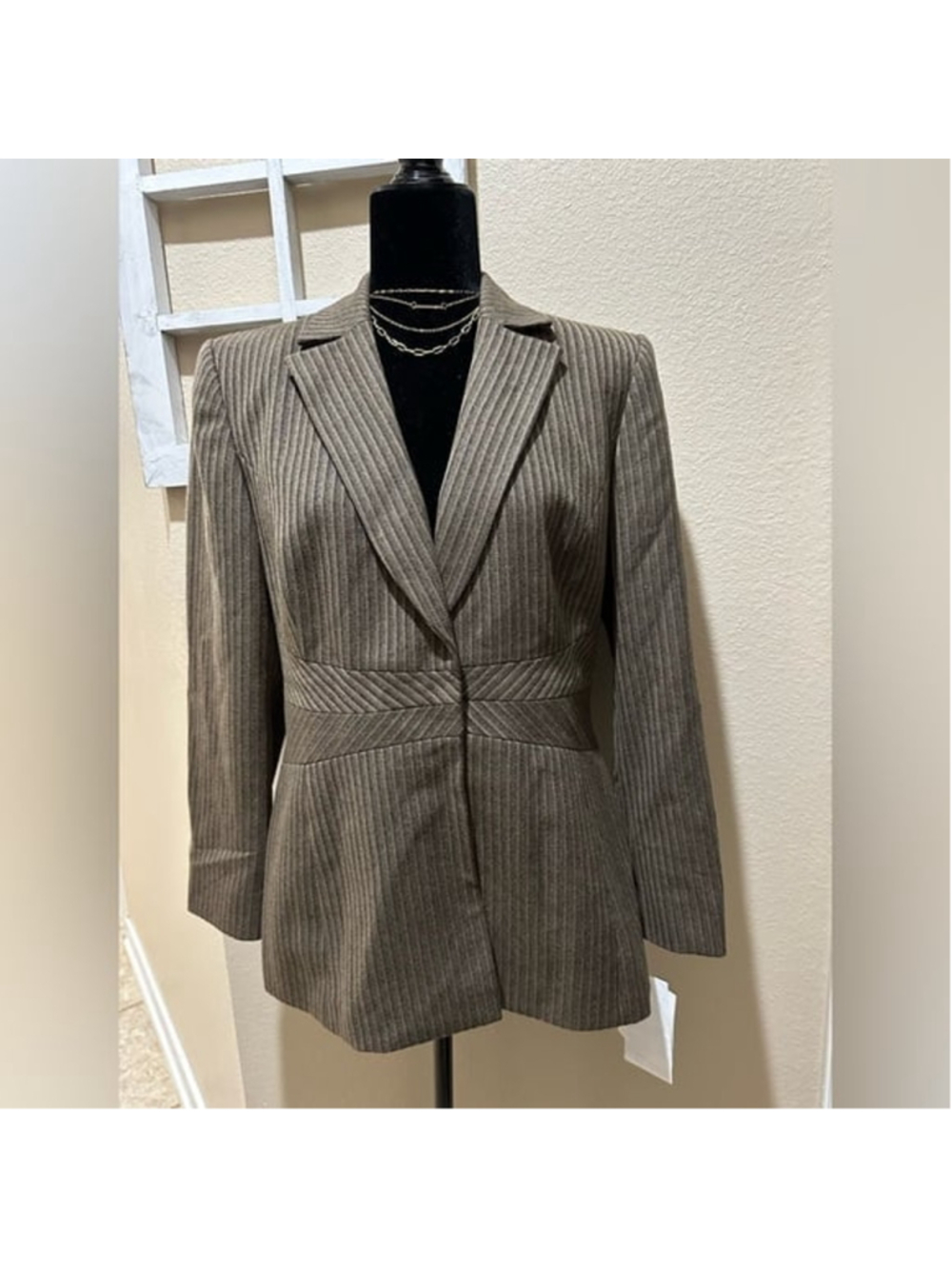 NWT Liz Claiborne "Above the Fray" Brown 12P Blazer Jacket